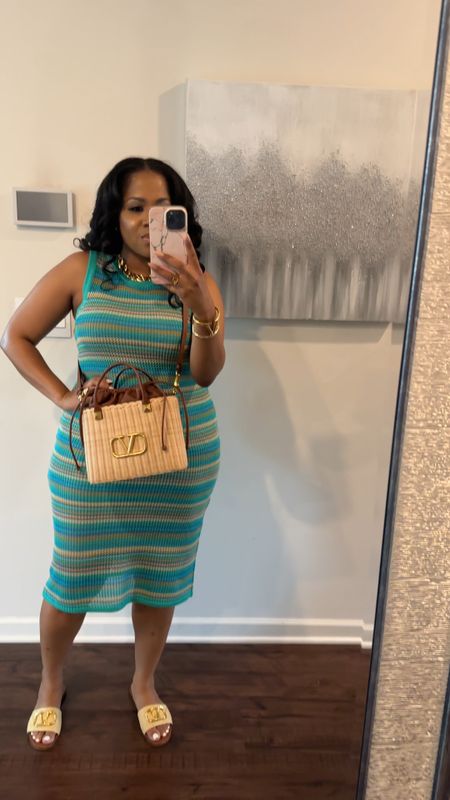 Easy Summer Crochet Dress 
Wearing a size large, I’m a 14-16 comes with a nude slip dress. Bag and accessories are Valentino. Tagged what I could and also some alternatives. 

#LTKMidsize #LTKOver40 #LTKStyleTip