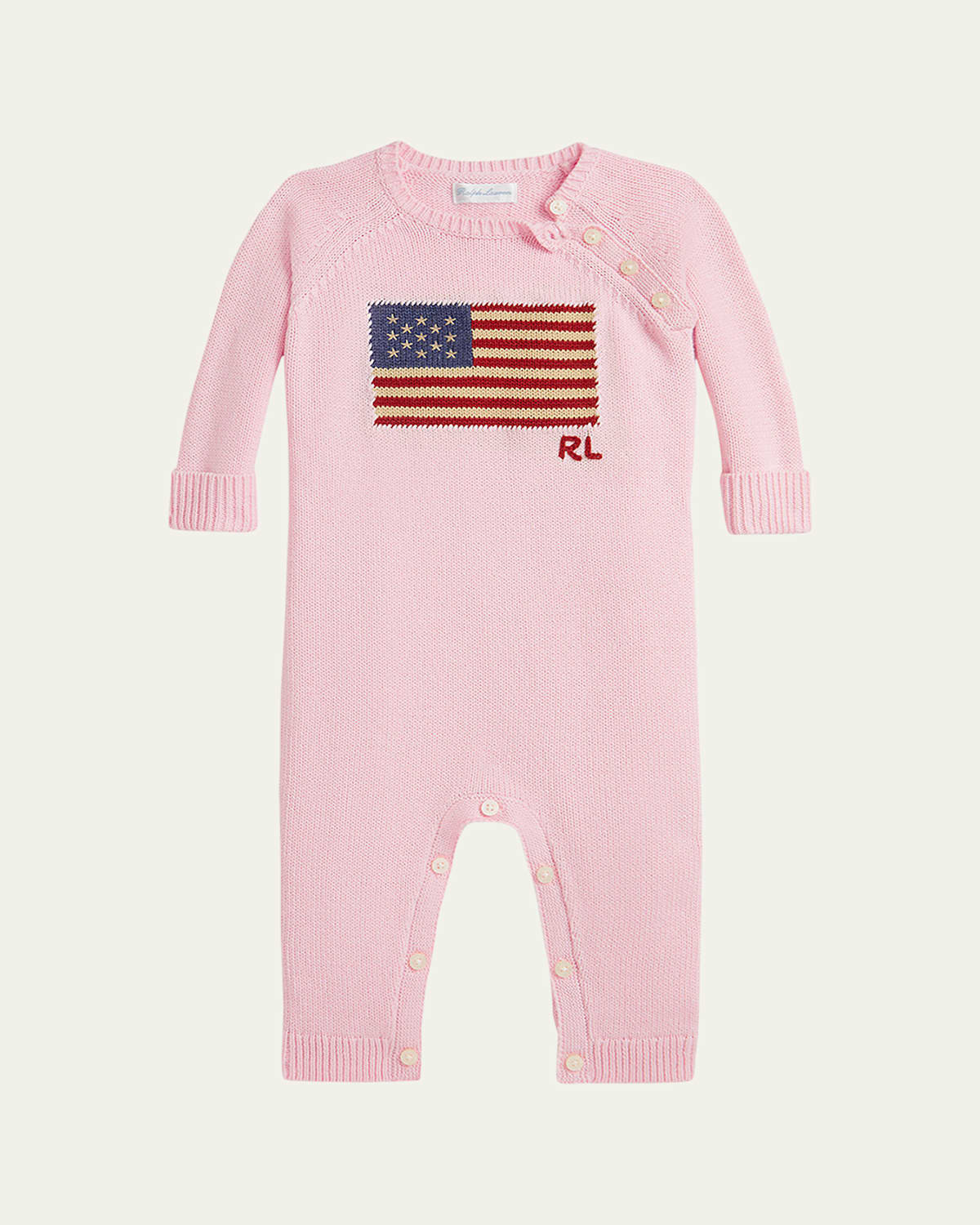 Girl's Cotton Flag One-Piece Coverall, Size Newborn-12M | Bergdorf Goodman