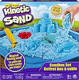 Kinetic Sand, Sandbox Playset with 1lb of Blue and 3 Molds, for Ages 3 and up | Amazon (US)
