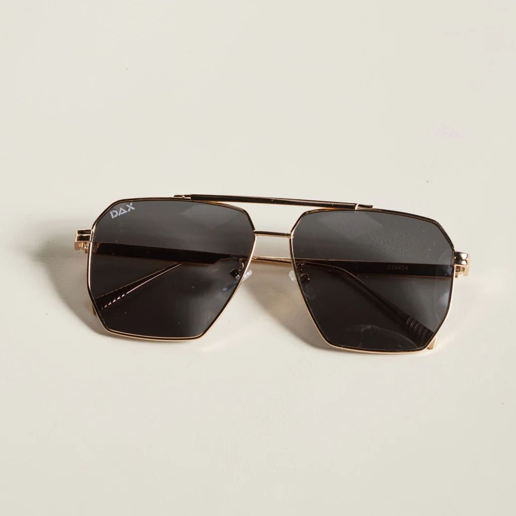 AXL Black Polarized Sunglasses | Nickel and Suede