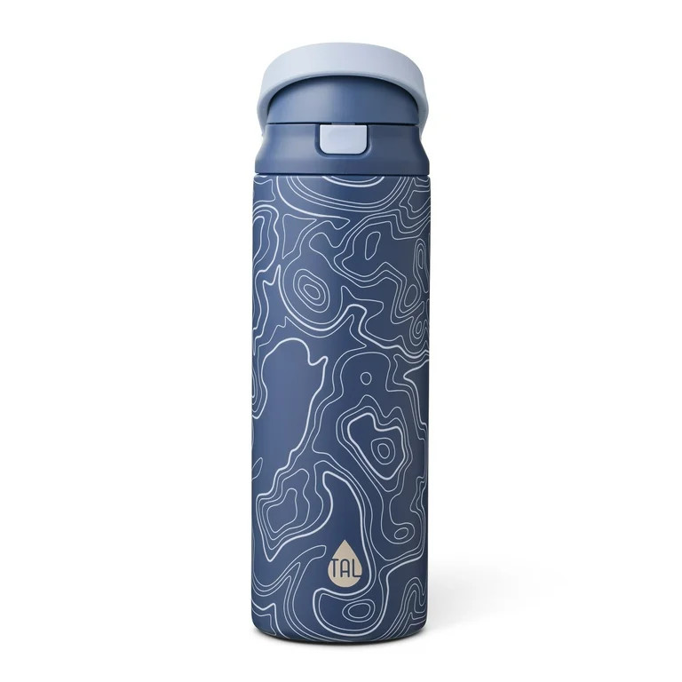 TAL Stainless Steel 2-in-1 Straw and Chug Water Bottle with Push Lid 24 fl oz, Terrain | Walmart (US)