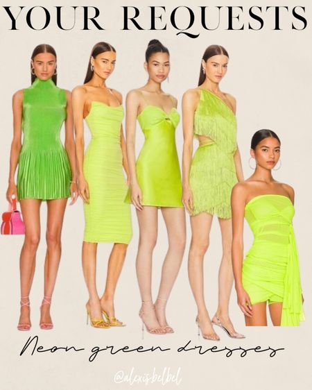 Neon green dresses 

#LTKParties #LTKFindsUnder100