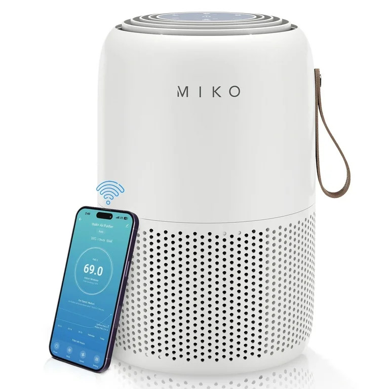 Miko Air Purifier for Large Room up to 770 Sqft - H13 True HEPA Air Cleaner for Pet Hair, Odors, ... | Walmart (US)