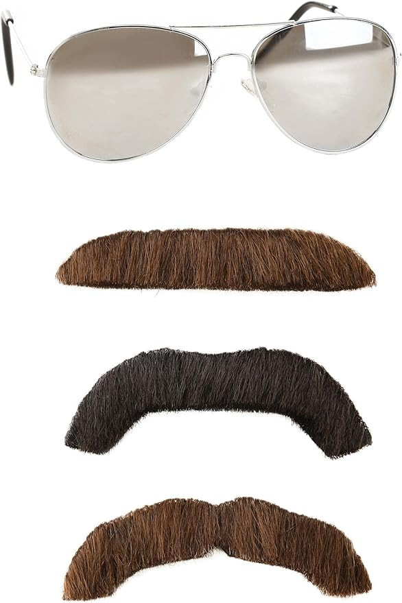 Fun Costumes Adult Super Troopers Mustache and Sunglasses Kit | Amazon (US)