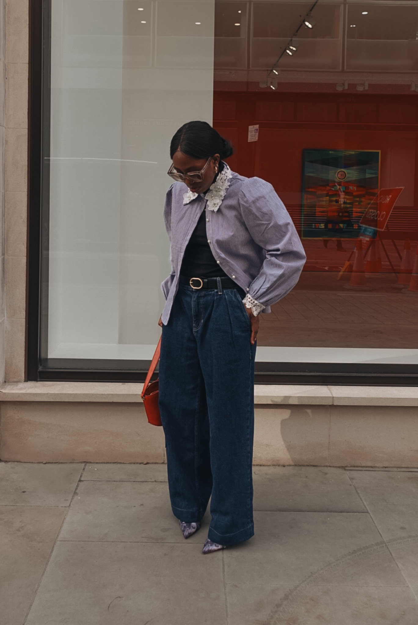 cargo jeans, a cozy turtleneck, slingback shoes, a pop of red with my bag, and a striped long-sleeve shirt.

#LTKfindsunder100 #LTKstyletip #LTKeurope