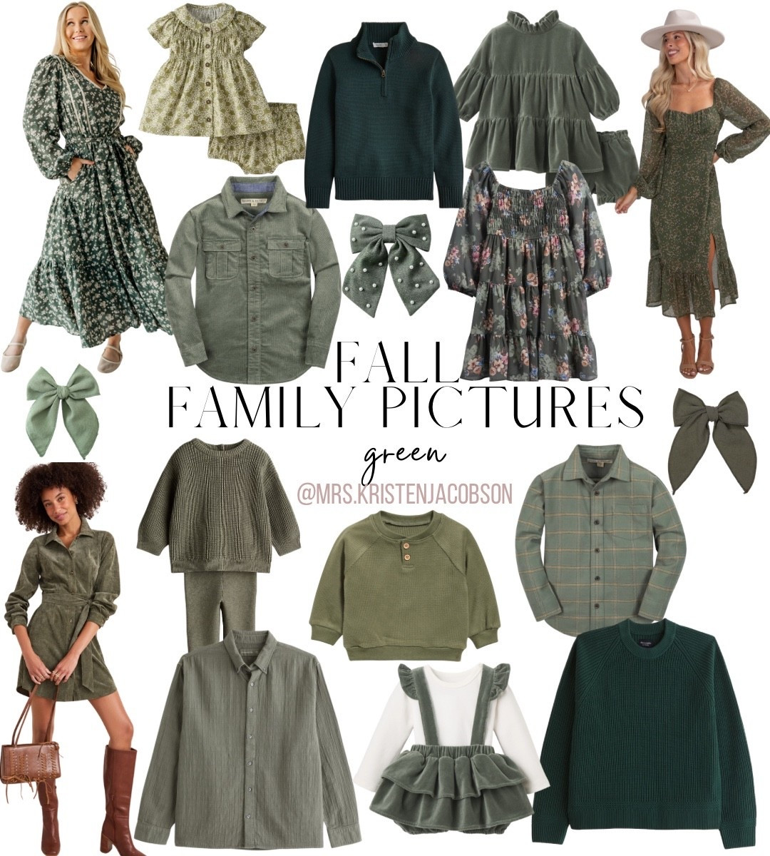Family picture outfits, family photo outfits, family picture looks, family photo looks, fall family picture outfits, fall family photo outfits, fall family looks, green family outfits, family outfits, fall family outfits, fall dress, green fall dress, fall bow, green bow, fall flannel, fall sweater, corduroy dress, men’s outfit, boy outfit, girl outfit 

#familypictureoutfits #familyphotooutfits #familypicturelooks #familyphotolooks #fallfamilyoutfits #greenfamilyoutfits 

#LTKKids #LTKFamily #LTKMens