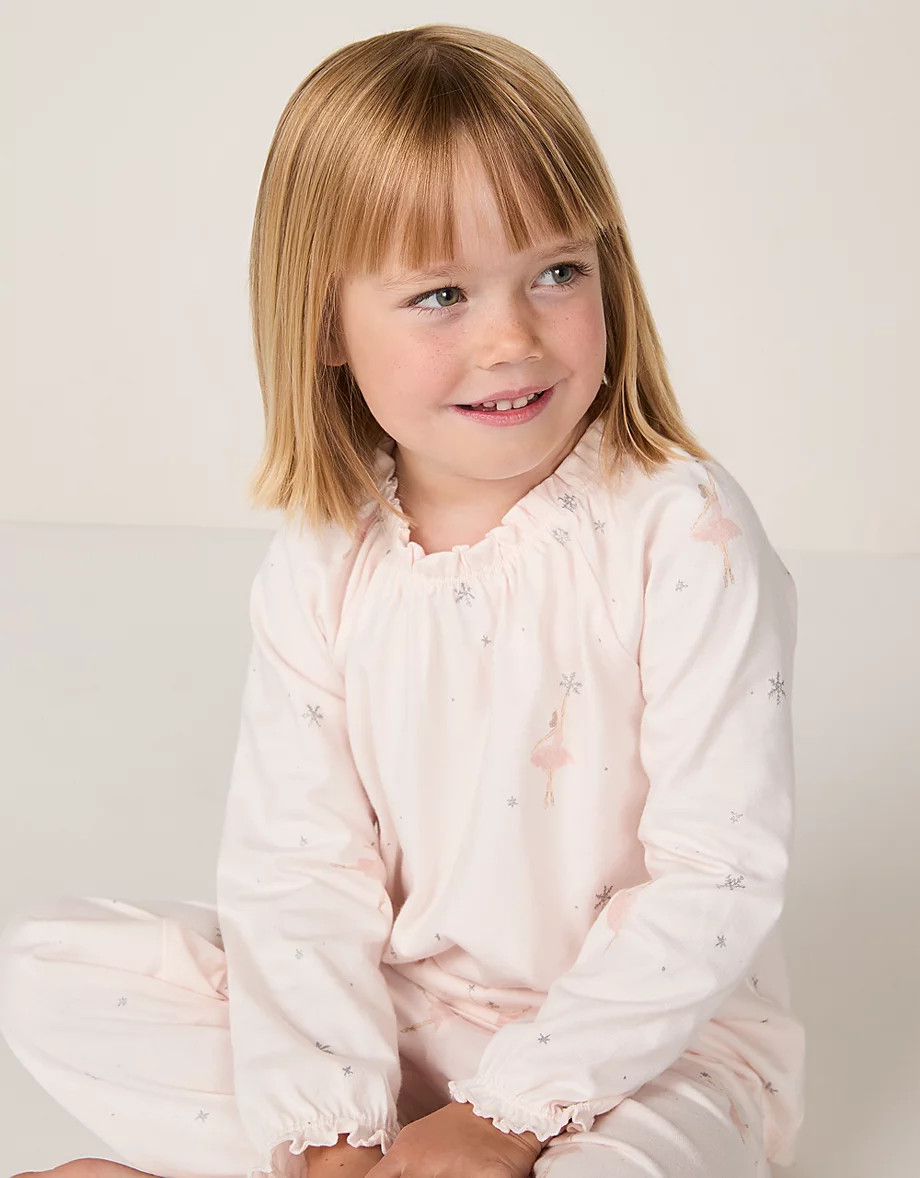 Organic Cotton Relaxed Fit Nutcracker Ballerina Pyjamas (2–12yrs) | The White Company UK & ROW