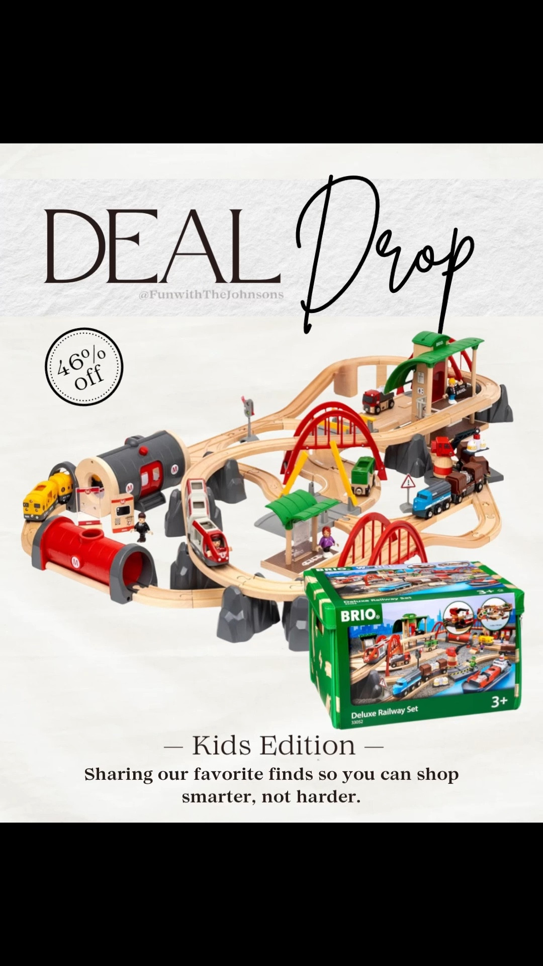 The BRIO Deluxe Railway Set is an heirloom-quality classic that keeps toddlers and preschoolers entertained for hours. With 87 pieces, trains, stations, and tons of track options, this is the ultimate big holiday gift for little explorers.
#BRIOTrainSet #WoodenTrains #ToddlerToys #PreschoolToys #STEMPlay #ClassicToys #HolidayGiftsForKids #LTKKids #OpenEndedPlay

#LTKSaleAlert #LTKCyberWeek #LTKKids #LTKGiftGuide