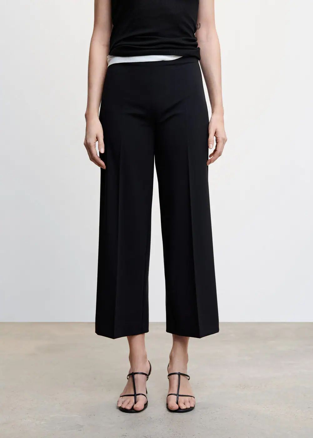 Straight culotte pants -  Women | Mango USA | MANGO (US)