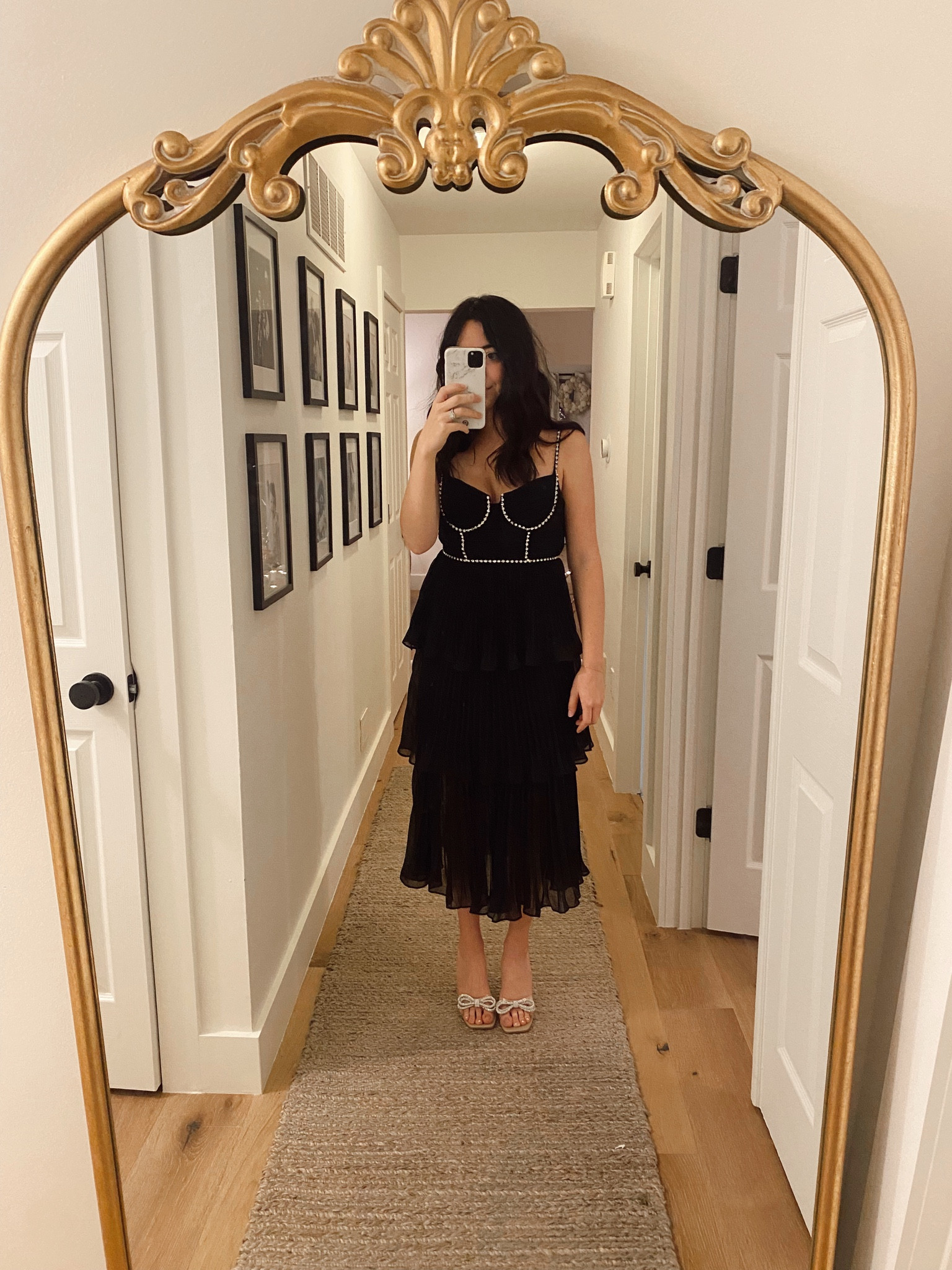 Wearing this dress for a NYE wedding this year! The details are so stunning!! #mom #weddingguest #NYE #blackdress #weddingattire #holidaydress 

#LTKHoliday #LTKstyletip