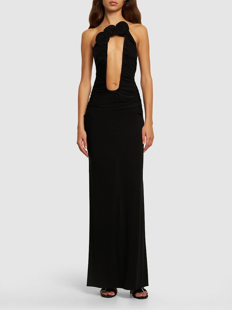U-wire cutout jersey long dress - Magda Butrym - Women | Luisaviaroma | Luisaviaroma
