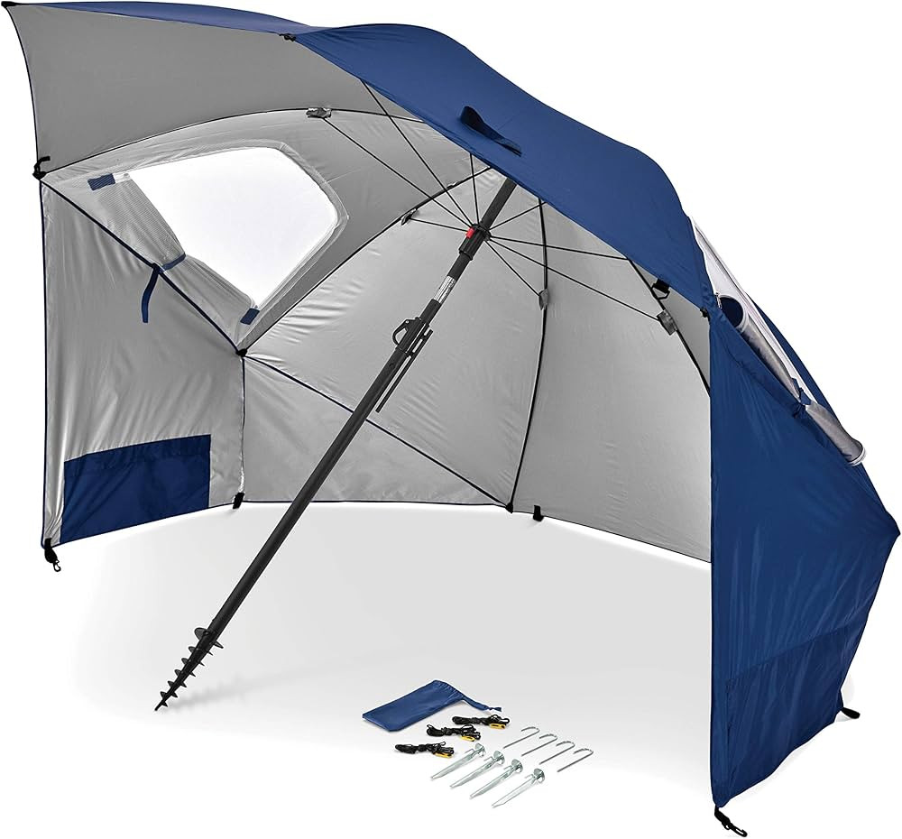 Sport-Brella Premiere UPF 50+ Umbrella Shelter for Sun and Rain Protection (8-Foot, Blue) | Amazon (US)