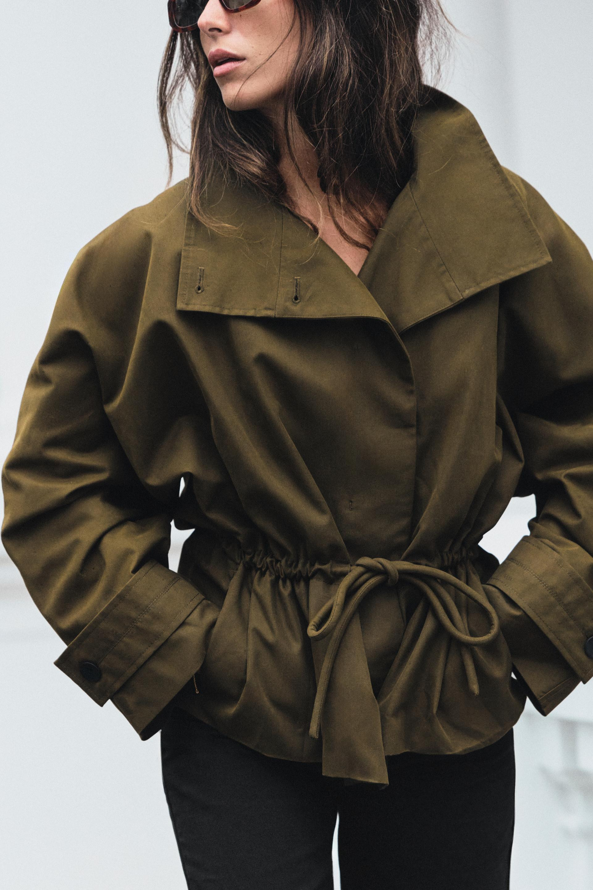 Zara - Zw Collection Oversized Parka - Olive Green - L - Woman | Zara US