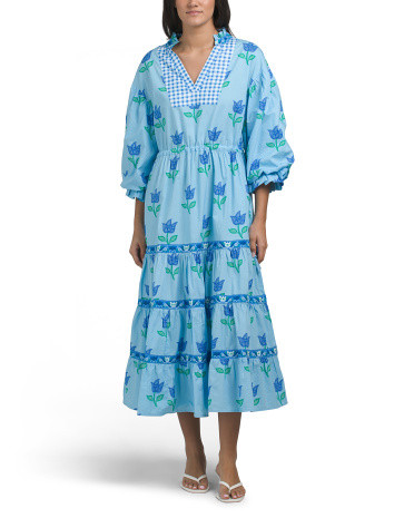 Long Sleeve Floral Maxi Dress | TJ Maxx