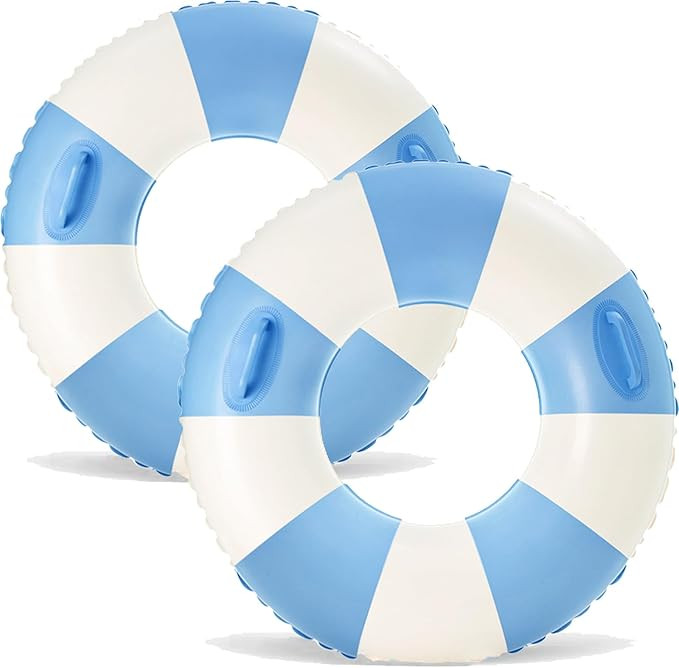 2 PCS Inflatable Pool Floats for Swimming Pool Party Lake Beach Adults - Floaties Pool Tubes Swim... | Amazon (US)