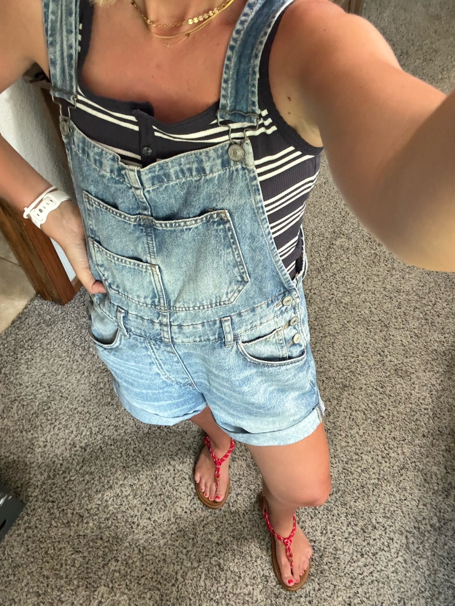 Wearing a small in the tank and the overalls.

#LTKootd #LTKdayinmylife #LTKgrwm