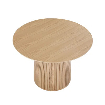 Round Dining Table Modern Wood Kitchen Table 47.24" Circular Tabletop For Leisure Coffee Table OAK. | Wayfair North America