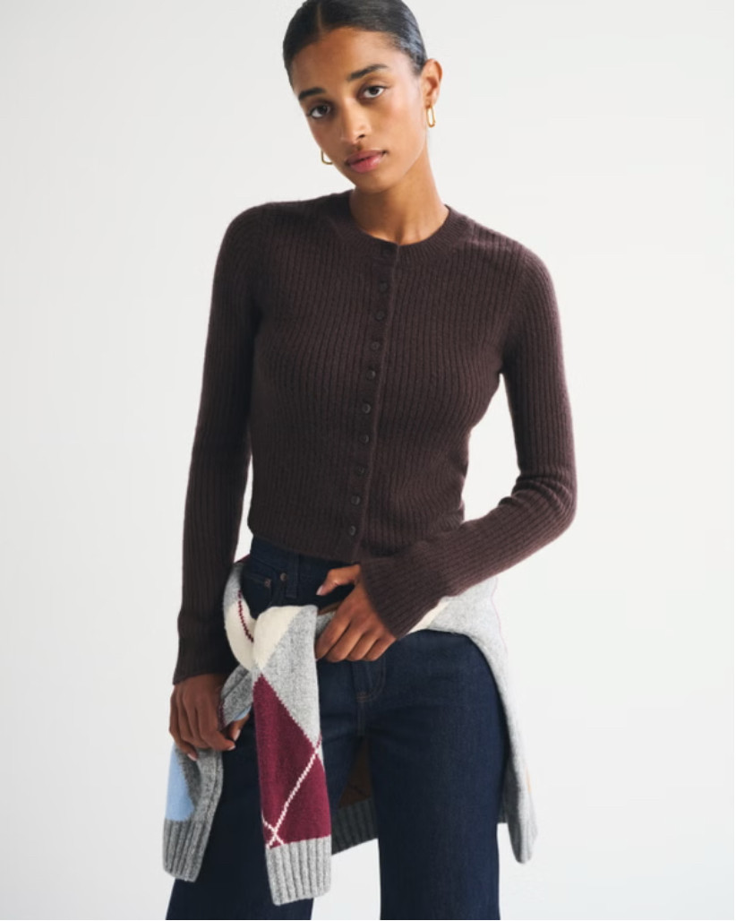 My favorite pieces from @abercrombie  Loving all the earth tones and the cozy vibes. Fall style, Fall fashion, fall trends, chocolate brown, trench coat, leather jacket, suede jacket, wide leg trousers, cashmere sweater, cardigan.  

 #LTKSeasonal