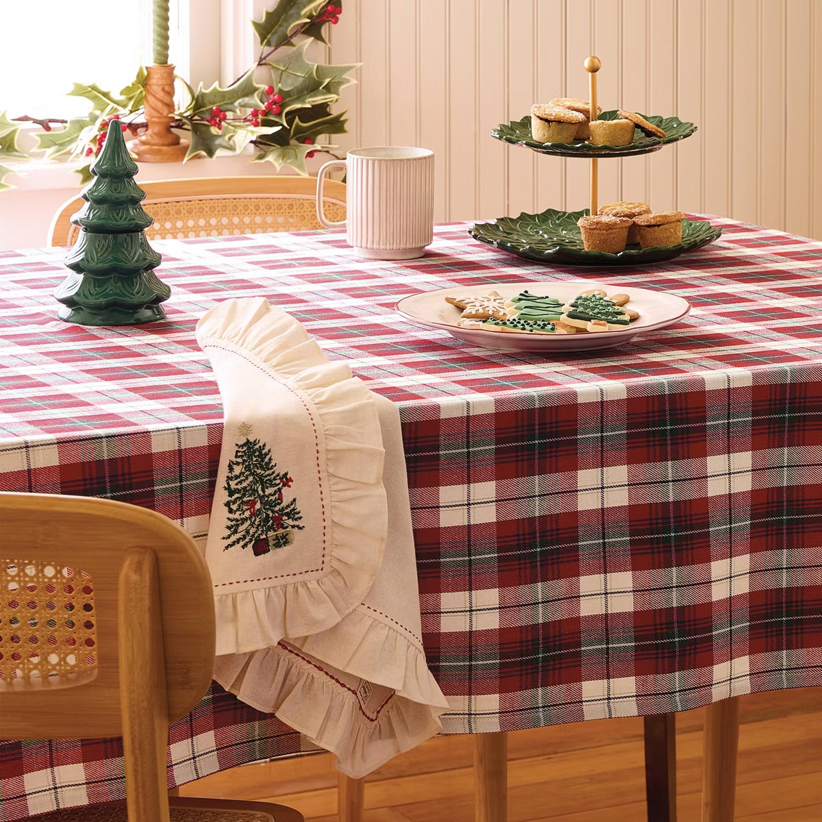 2pk Tree with Ruffle Napkins Green - Threshold™ | Target