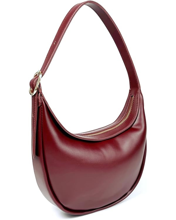 Crescent Shoulder Bag for Women PU Leather Small Crossbody Purse Adjustable Strap Half Moon Under... | Amazon (US)