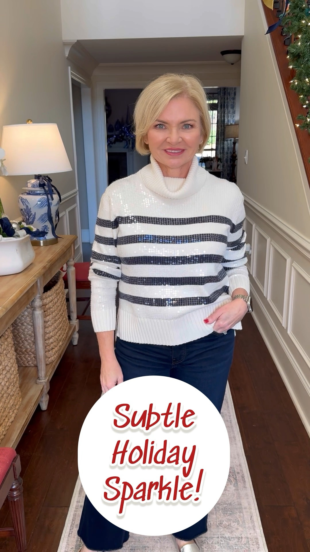 December 1984.  I was a Freshman in high school, turning 15, and this song was released. We had no idea what a classic it would become. I still feel like that young girl when I hear the first note of this song. Music has a way of doing that to me...bringing back memories I didn't even know I had. But I love hearing these songs and being reminded of those times. ❤️ 

Things are a lot different now but one thing that's the same is my love of clothes and all things fashion! I just picked up this sweater from Talbots and I love its subtle shimmer. Great for the holidays or any day! It's also soft & bro at all itchy or scratchy!  🙌 I'm wearing a petite small.

Christmas sweater
Christmas outfit
Holiday outfits
Holiday party 
Sparkle
Over 50
Petite style

#fashionover50
#stylewithserena
#christmassweater
#christmasoutfits
#holidayoutfits


#LTKStyleTip #LTKWatchNow #LTKHoliday