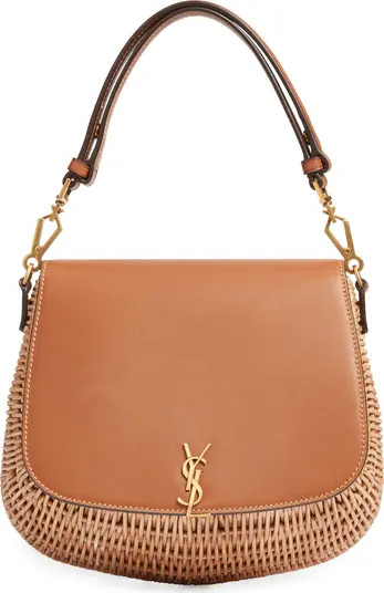 Voltaire Raffia & Leather Top Handle Bag | Nordstrom