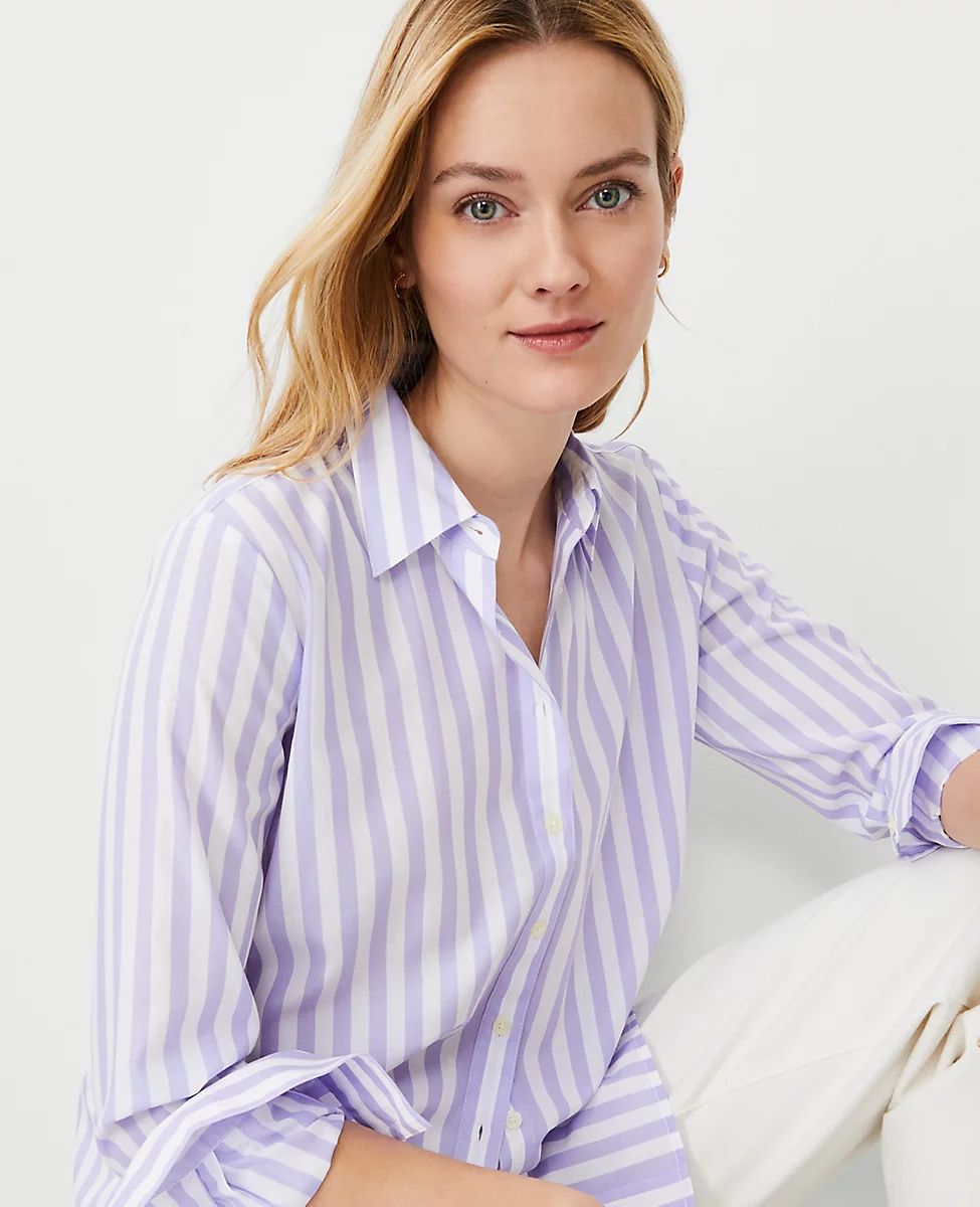 Stripe Relaxed Perfect Shirt | Ann Taylor (US)