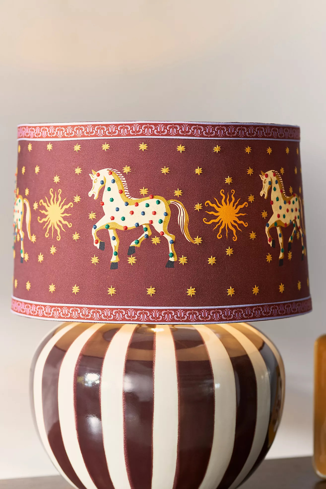 Printed Goods Horse 16" Drum Lamp Shade | Anthropologie (US)