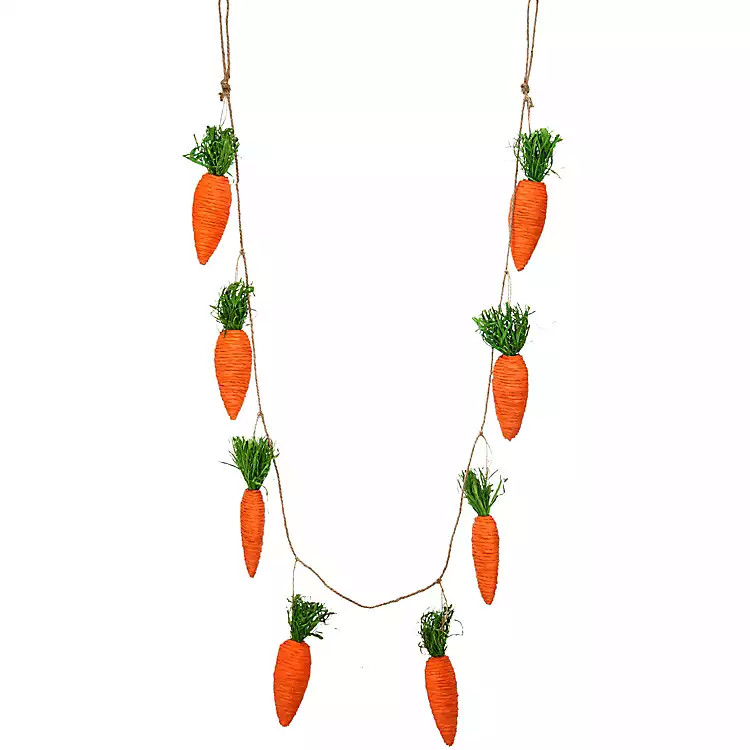 New!Orange Paper Wrapped Carrot Garland | Kirkland's Home