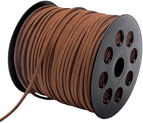 Tenn Well 2.6mm Suede Cord, 100 Yards Flat Faux Leather Cord for Necklaces, Bracelets, Jewelry Ma... | Amazon (US)