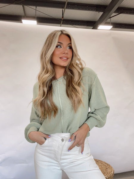 Sage Don't Lose Your Chance Sweater | Lane 201 Boutique