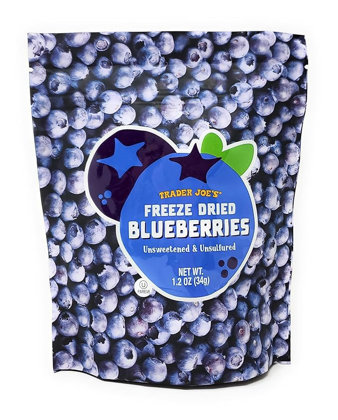Trader Joe's Freeze Dried Blueberries, Unsweetened & Unsulfured 1.2oz/34g (Pack of1) | Amazon (US)