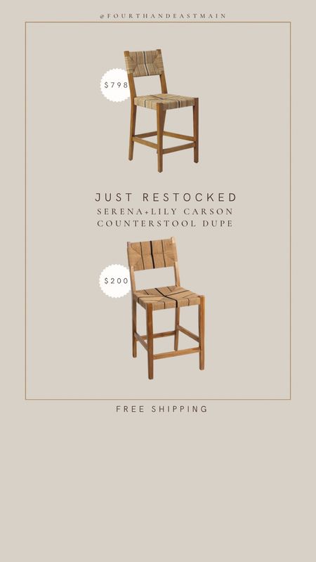 just restocked :: serena+lily carson counterstool dupes. i actually much prefer the less expensive version 

#LTKhome