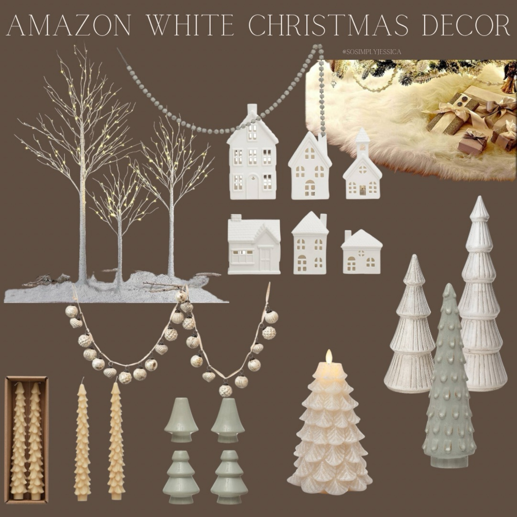 Amazon Christmas decor, for a winter wonderland theme. 

#LTKHoliday #LTKSeasonal #LTKhome