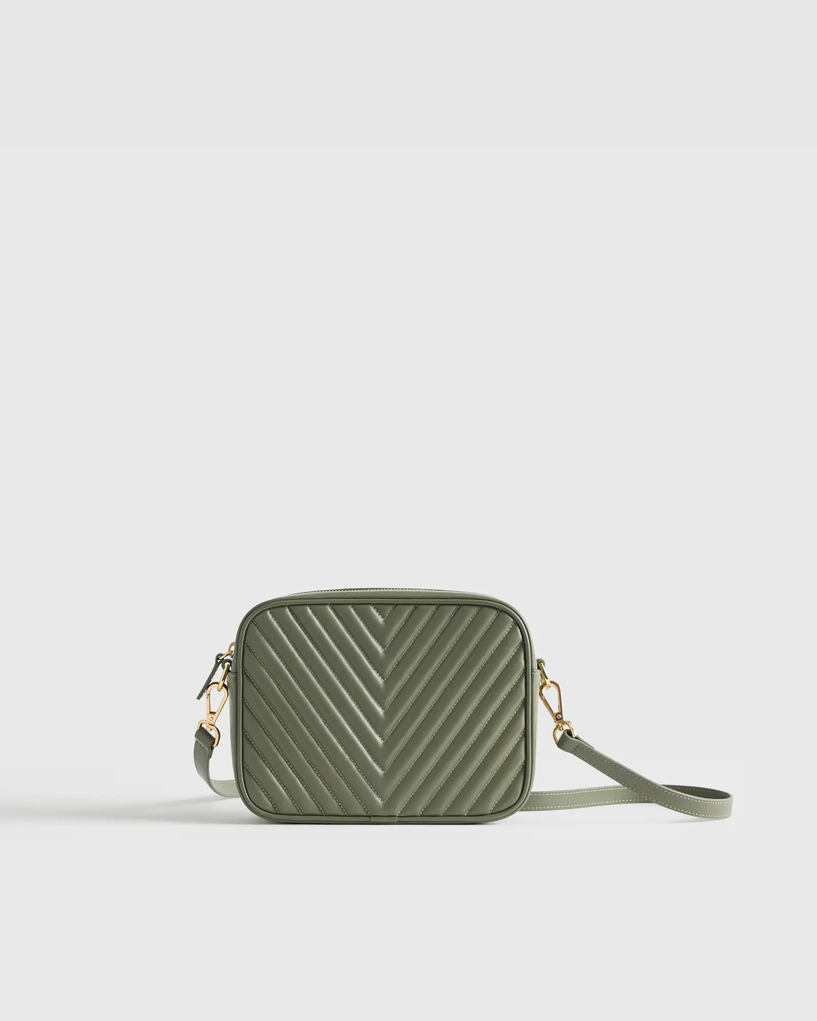 Italian Leather Quilted Crossbody Bag | Quince