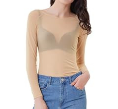GRACE KARIN Women's Long Sleeve See Through Mesh Sheer Top Blouse Shirt | Amazon (US)