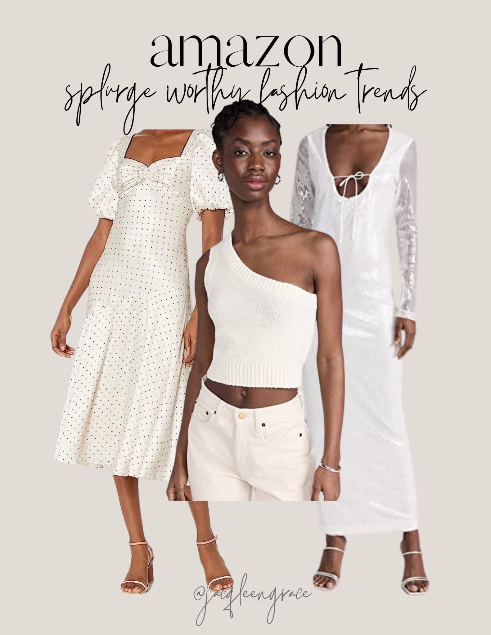 Amazon splurge worthy designer fashion finds. Budget friendly. For any and all budgets. Glam chic style, Parisian Chic, Boho glam. Fashion deals and accessories.

#LTKFind #LTKstyletip #LTKfit