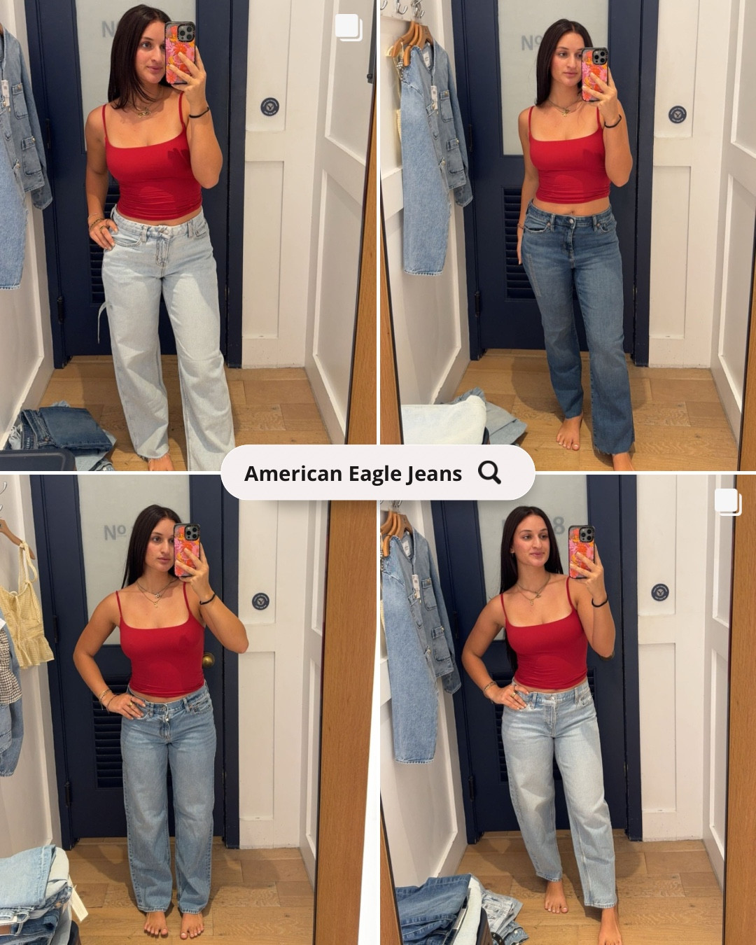 American eagle jeans from my tryon vid (not shown in the photo is the dreamy drape) 