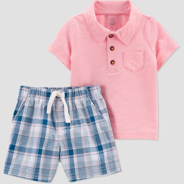 Baby Boys' Plaid Top & Bottom Set - Just One You® made by carter's Blue | Target