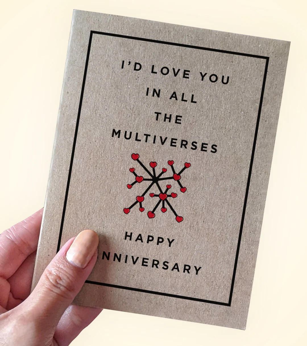 Multiverse Anniversary Card - I'd Love You In All The Multiverses - Modern Anniversary Card - Rom... | Etsy (CAD)