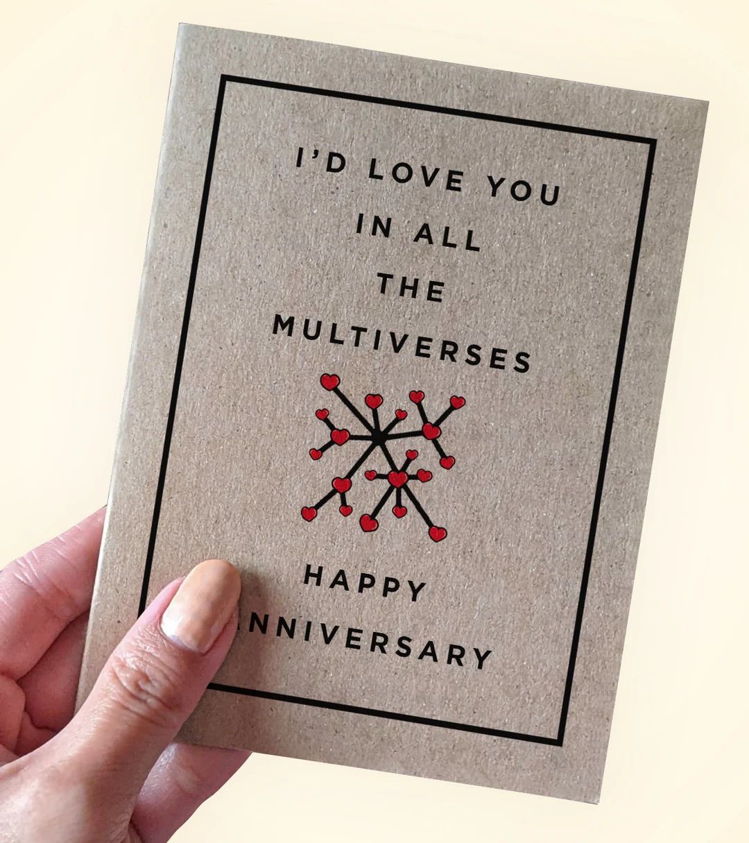 Multiverse Anniversary Card - I'd Love You In All The Multiverses - Modern Anniversary Card - Rom... | Etsy (CAD)