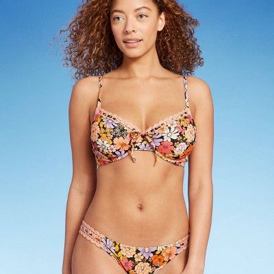 Women's Crochet Detail Bikini Top - Shade & Shore™ | Target