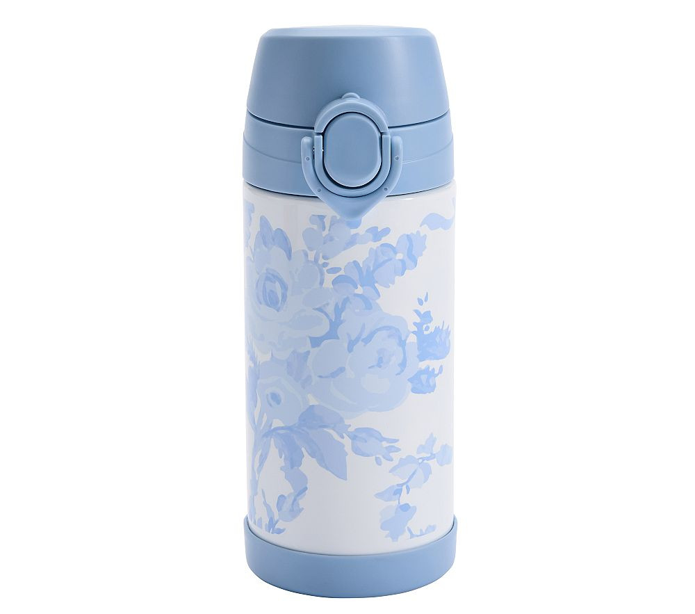 Mackenzie LoveShackFancy Blue Damask Floral Water Bottle | Pottery Barn Kids