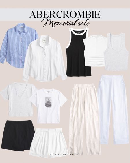 Save 20% on casual basics from Abercrombie, including linen blouses, tanks, tees, linen pants, and shorts   

Memorial Day sale, resort wear, summer outfit, white blouse, white tee, fashion over 40

#LTKfindsunder50 #LTKover40 #LTKsalealert