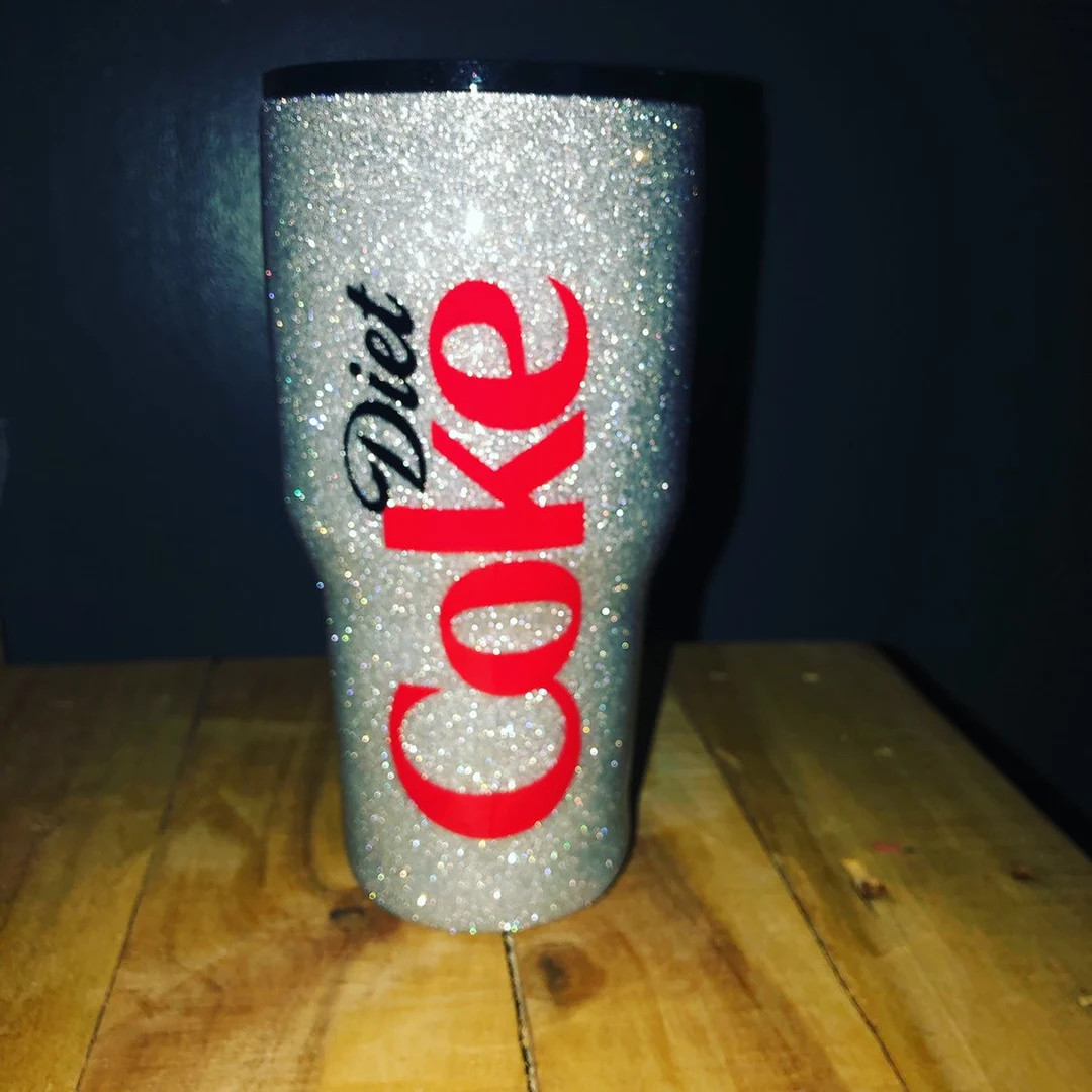 Diet Coke Tumbler | Glitter Tumbler | Etsy (US)