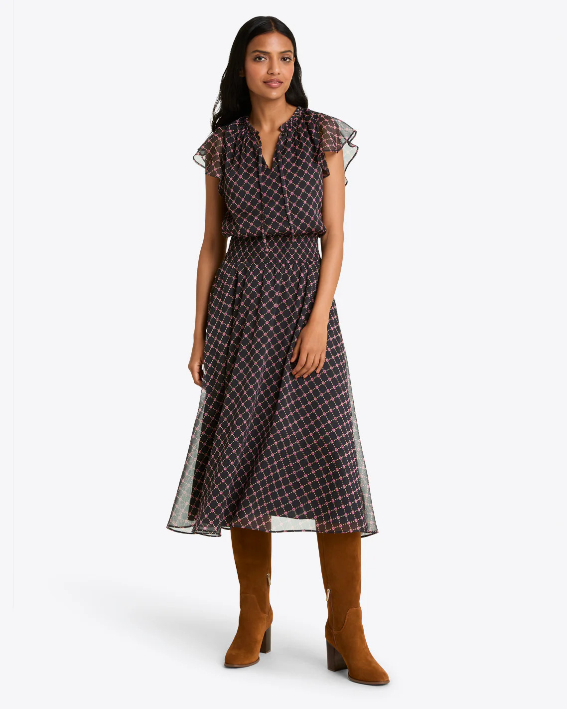 Tenille Dress in Crinkle Chiffon | Draper James (US)
