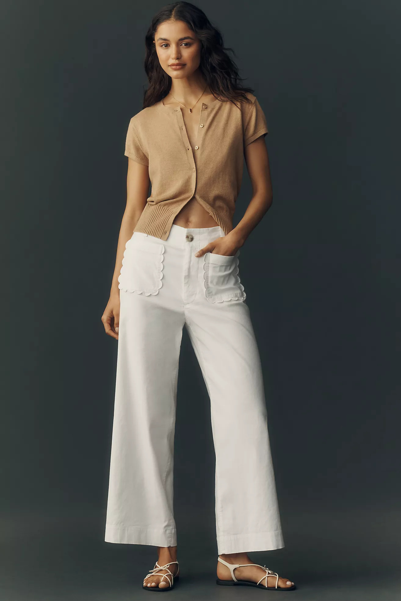 Colette Magic Fabric Scallop-Pocket Pants | Anthropologie (US)