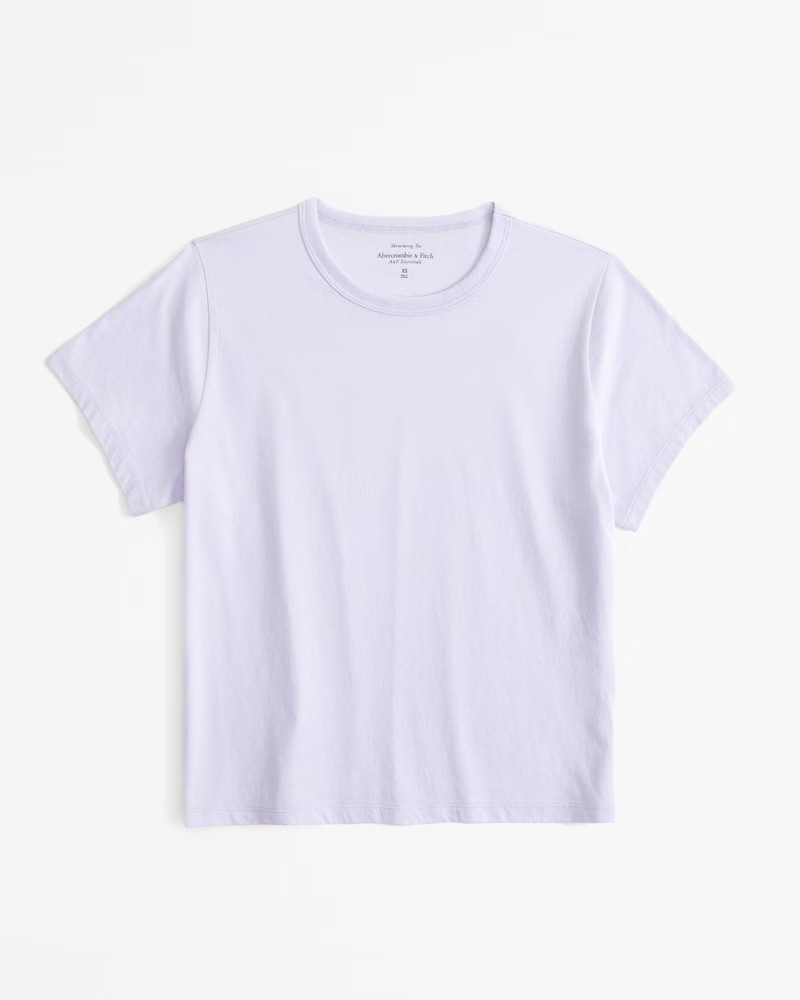 Essential Polished Body-Skimming Tee | Abercrombie & Fitch (US)