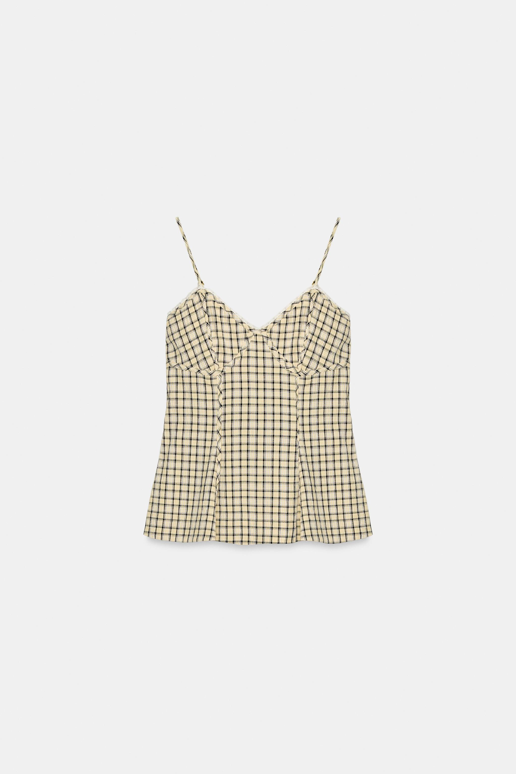 GINGHAM CAMISOLE | Zara US