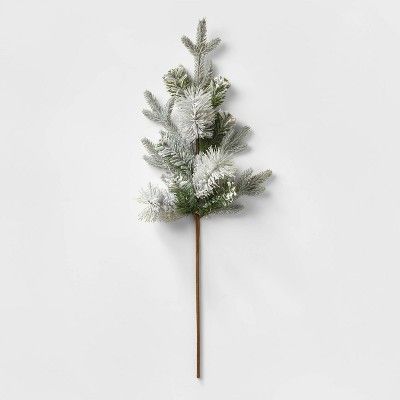 36in Flocked Greenery Front Porch Holiday Arrangement Stem Pick - Wondershop&#8482; | Target